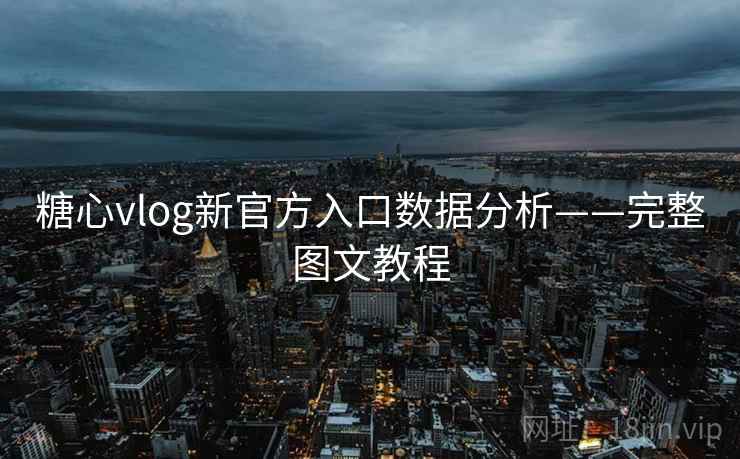 糖心vlog新官方入口数据分析——完整图文教程