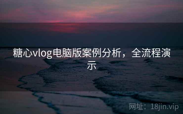 糖心vlog电脑版案例分析,全流程演示