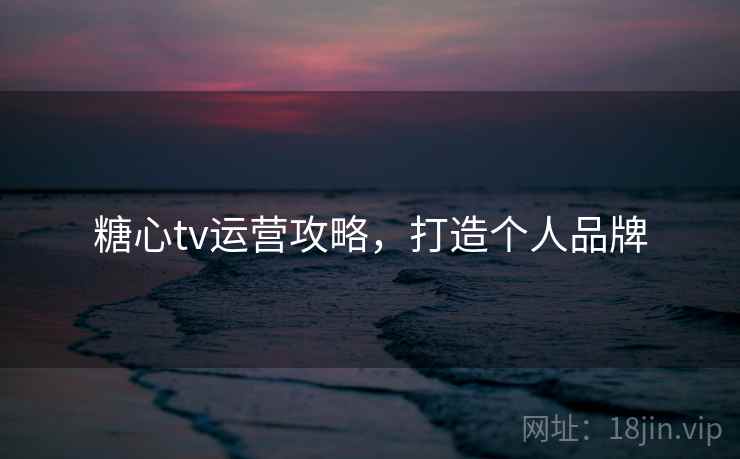 糖心tv运营攻略，打造个人品牌